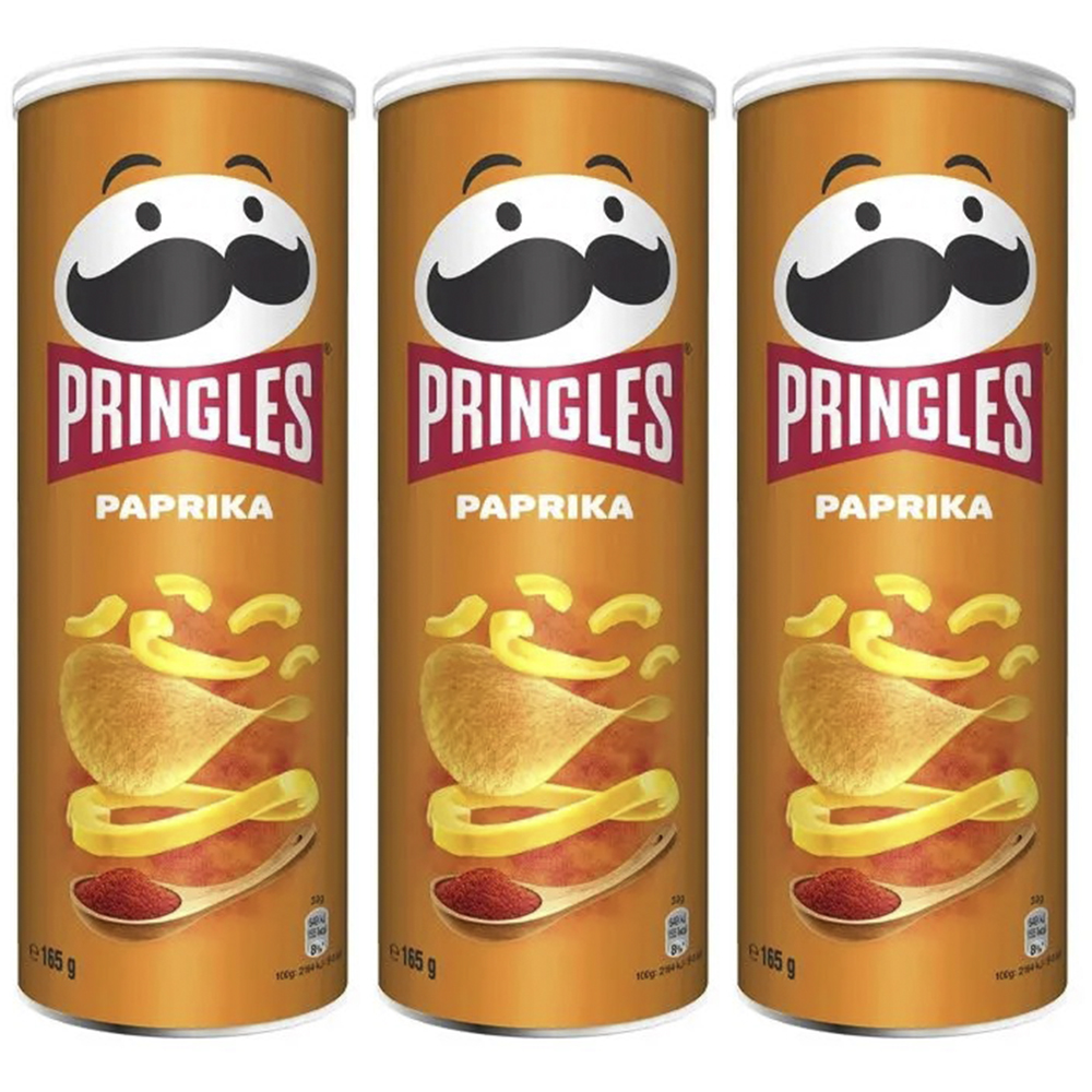 

Чипсы картофельные Pringles Paprika со вкусом паприки, 3 шт по 165 г