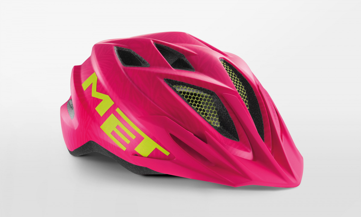фото Велошлем подростковый met crackerjack pink/green texture unisize (52-57 см)