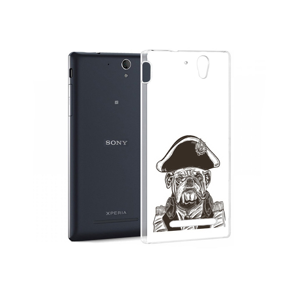 

Чехол MyPads Tocco для Sony Xperia C3 мопс генерал (PT18760.251.483), Прозрачный, Tocco