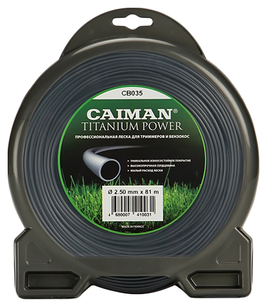Леска для триммера прямая круг 2,5 мм Caiman Titanium Power CB035 81 м
