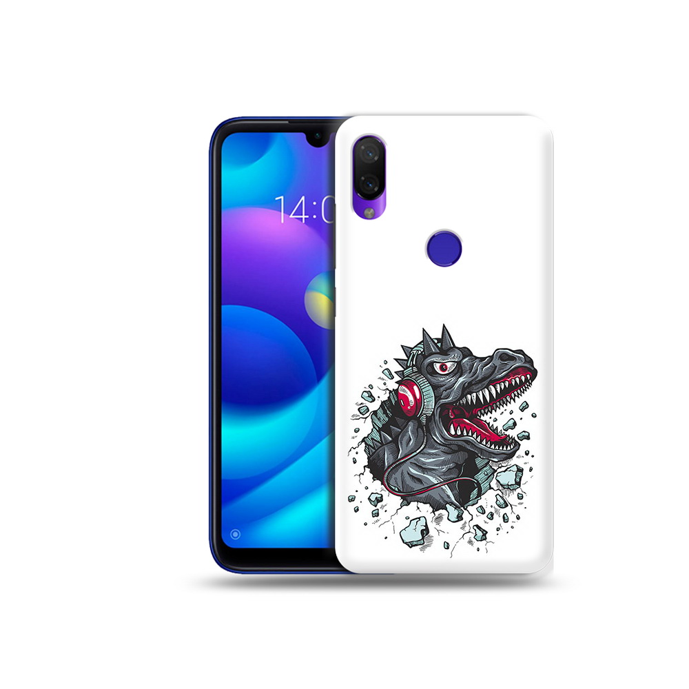 

Чехол MyPads Tocco для Xiaomi Mi Play Нарисованный динозавр в наушниках (PT128724.322.124), Прозрачный, Tocco