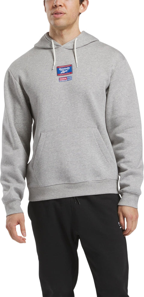 

Худи мужское Reebok Ri Badge Hoodie серое S, Серый, Ri Badge Hoodie