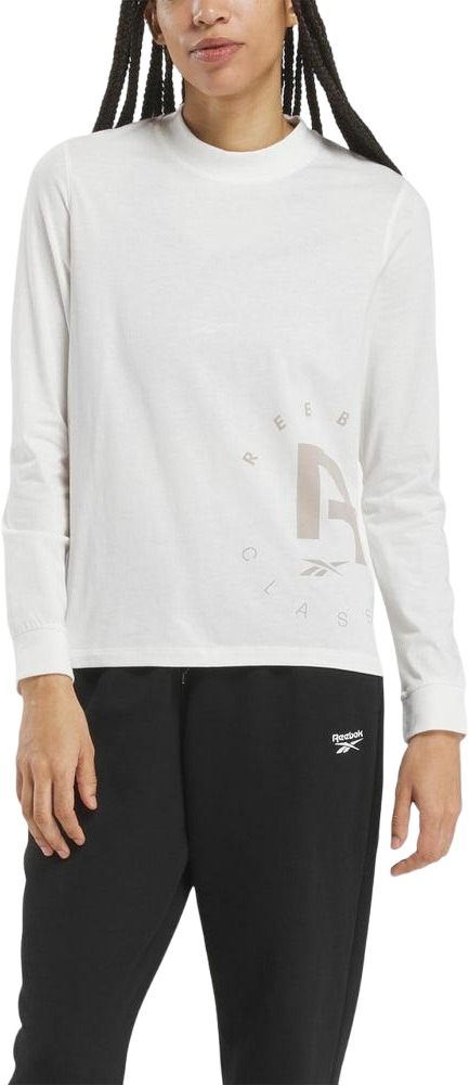 

Лонгслив женский Reebok Q3 IDE LONGSLEEVE белый 2XL, Q3 IDE LONGSLEEVE