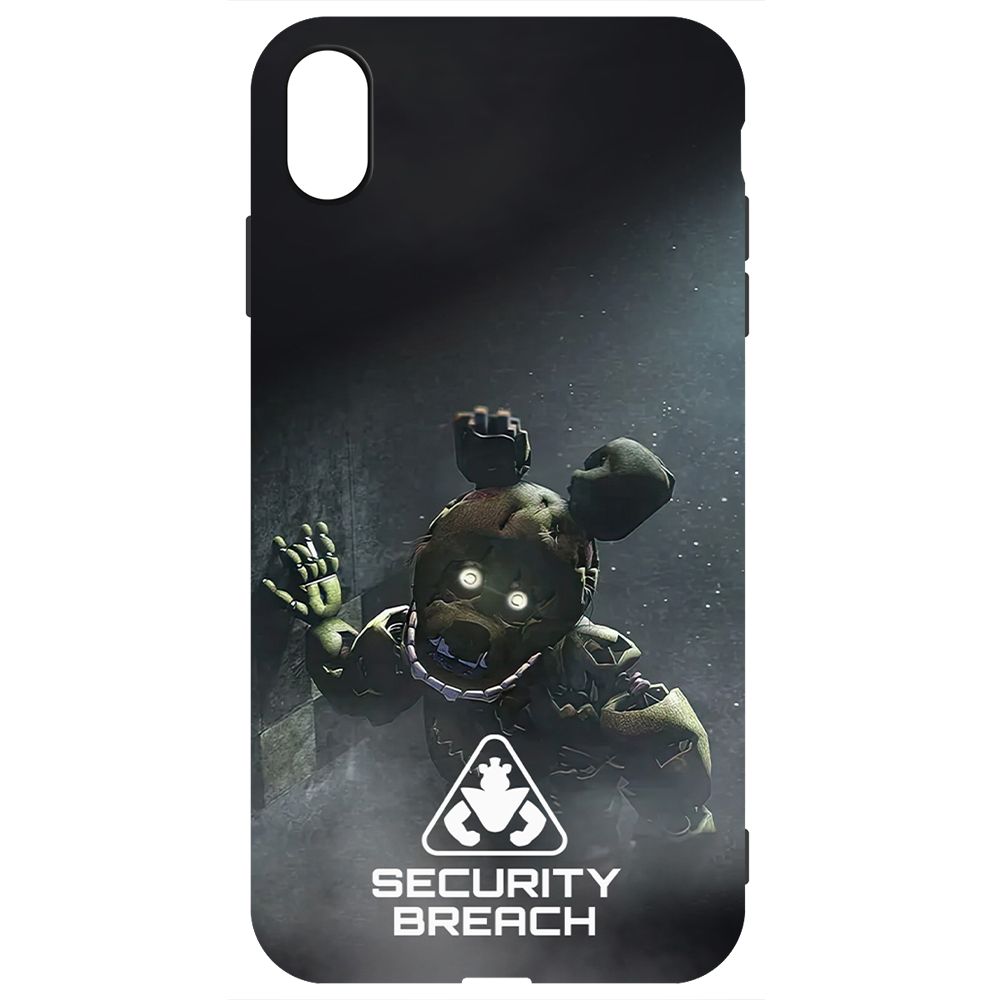 Чехол-накладка Krutoff Soft Case ФНАФ - Нарушение безопасности для iPhone XS Max черный