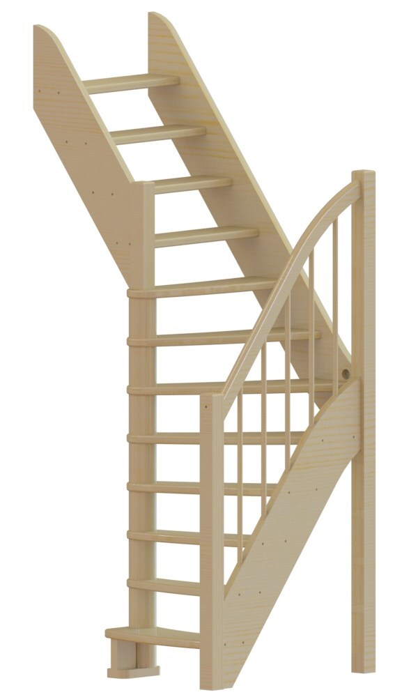 

Лестница Profi Hobby ЛС-91м+1 Л, сосна (3 уп) под покраску, Бежевый, ЛС-91м