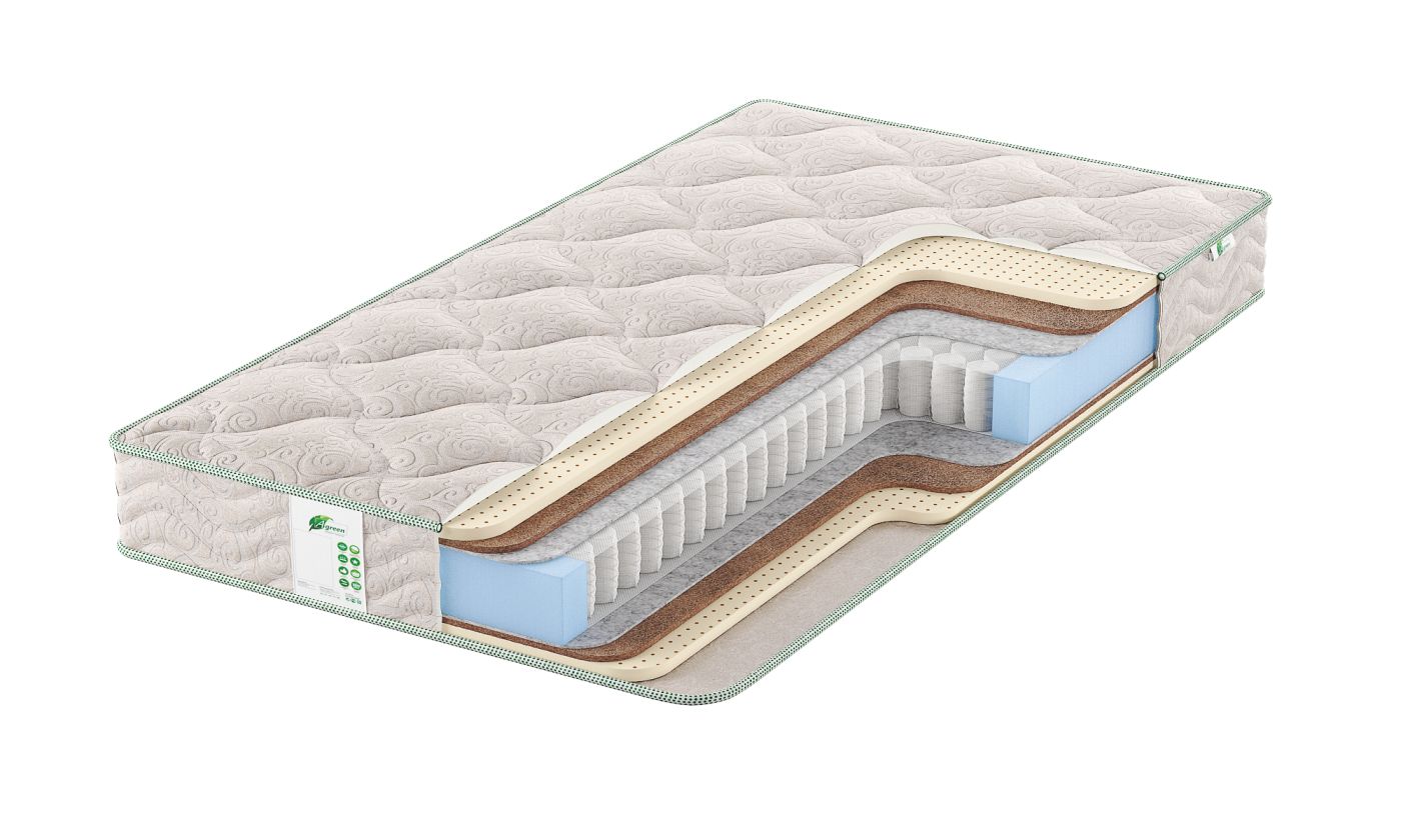 

Матрас анатомический пружинный Agreen Feel Porto 160х200х21, Белый, Feel Porto