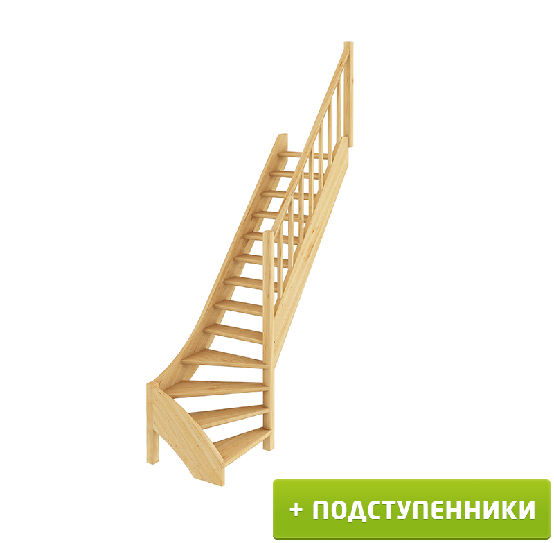 Лестница Profi Hobby ЛС-07м/1 П с подступенками сосна (4 уп)