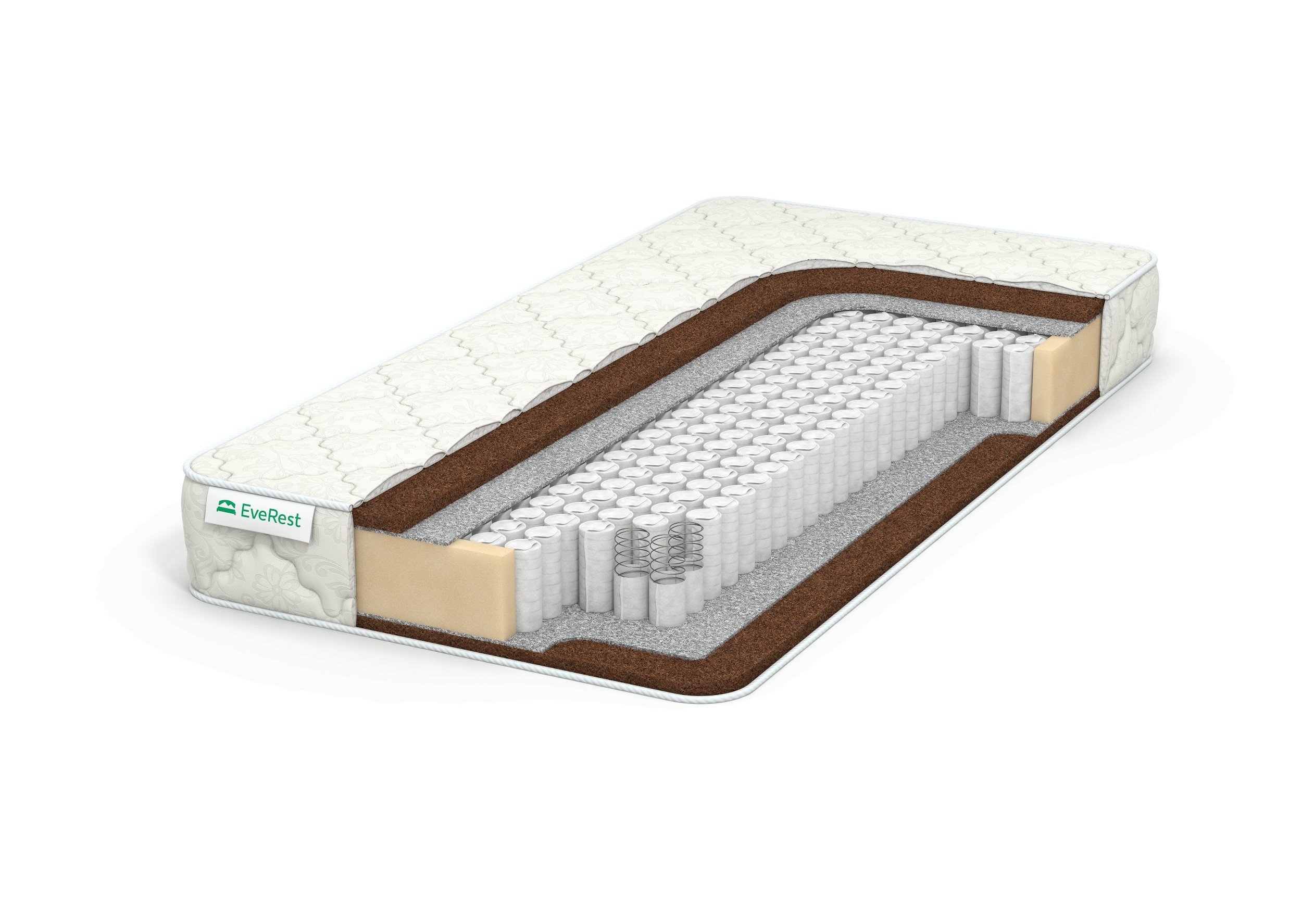 

Матрас EVEREST Хард Кокос 2 TFK 160х170, Бежевый;белый;серый;серебристый, Хард Кокос 2 TFK