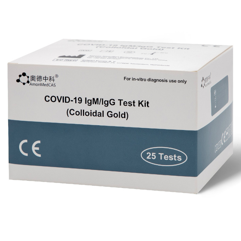 Тест на COVID-19 IgM/IgG Xiamen Colloidal Gold тестовые кассеты 25 шт.