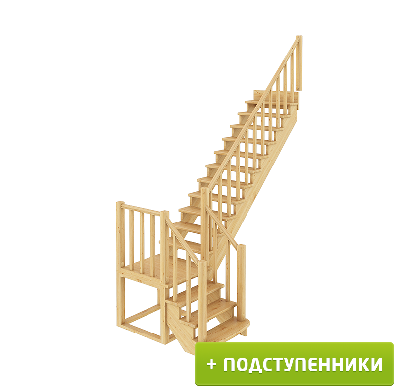 Лестница Profi Hobby К-022м П с подступенками сосна (7 уп)