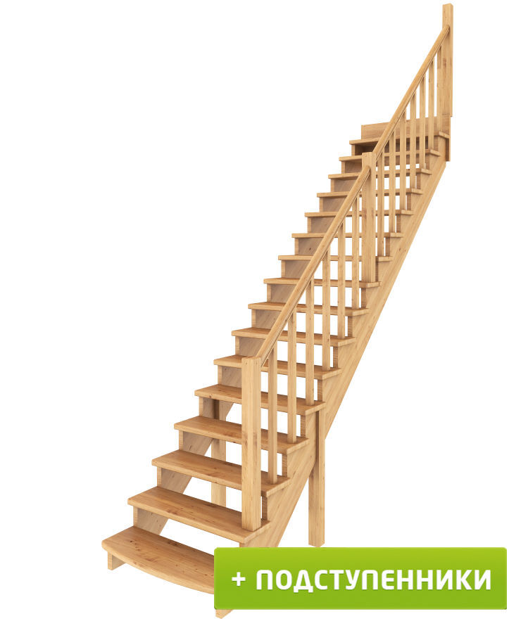 

Лестница Profi Hobby К-020у с подступенками сосна (6 упак), Бежевый, К-020у