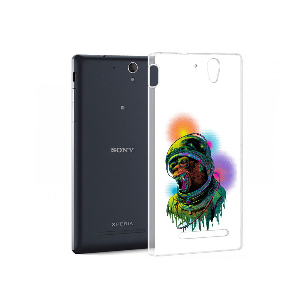 

Чехол MyPads Tocco для Sony Xperia C3 медведь космонавт (PT18760.251.466), Прозрачный, Tocco