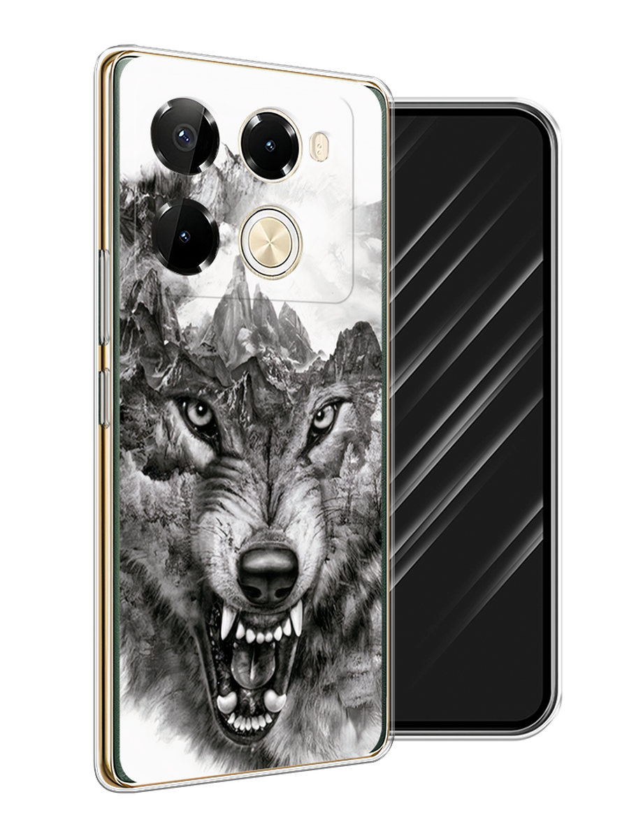 

Чехол Awog на Infinix Note 40 Pro 5G/Note 40 Pro Plus "Волк в горах", Серый;белый;бежевый, 3106050-1