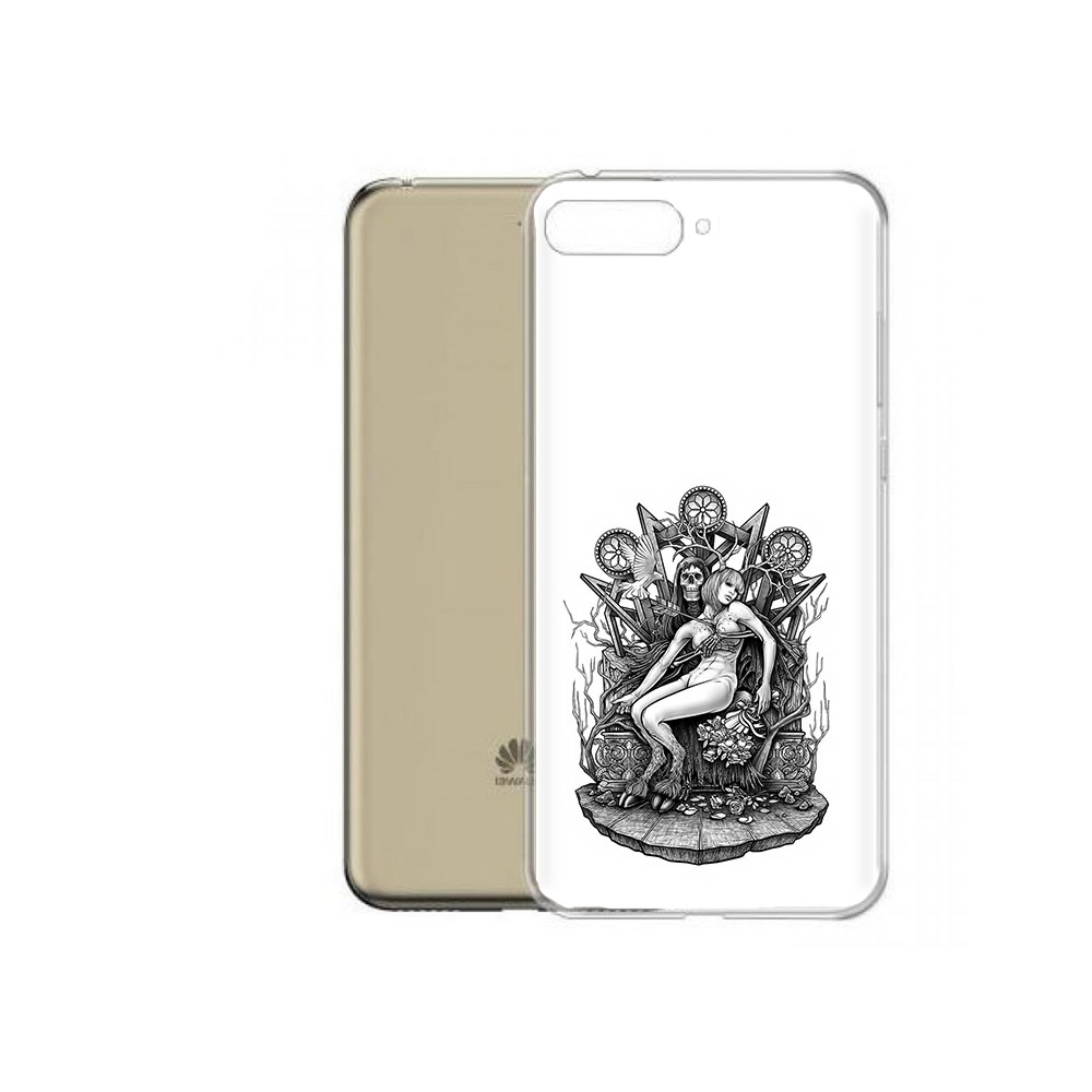 

Чехол MyPads Tocco для Honor 7A Pro девушка на троне (PT114064.46.309), Прозрачный, Tocco