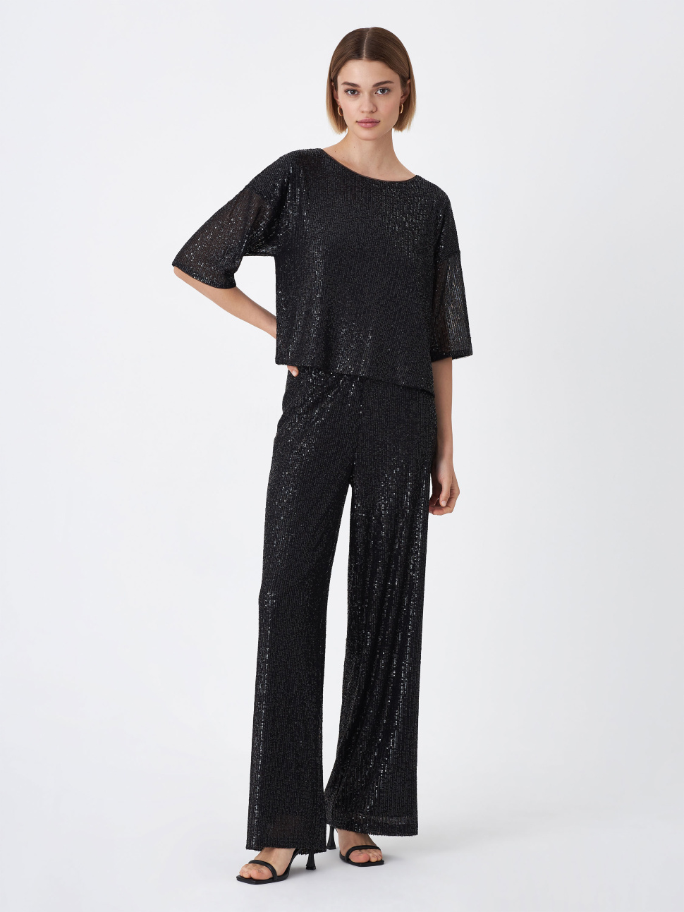 

Брюки женские Sela 2812011524 черные S, 2812011524