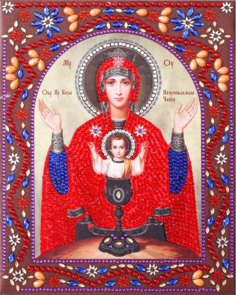 фото Алмазная мозаика color kit пресвятая богородица казанская частич выкл 20х25 см