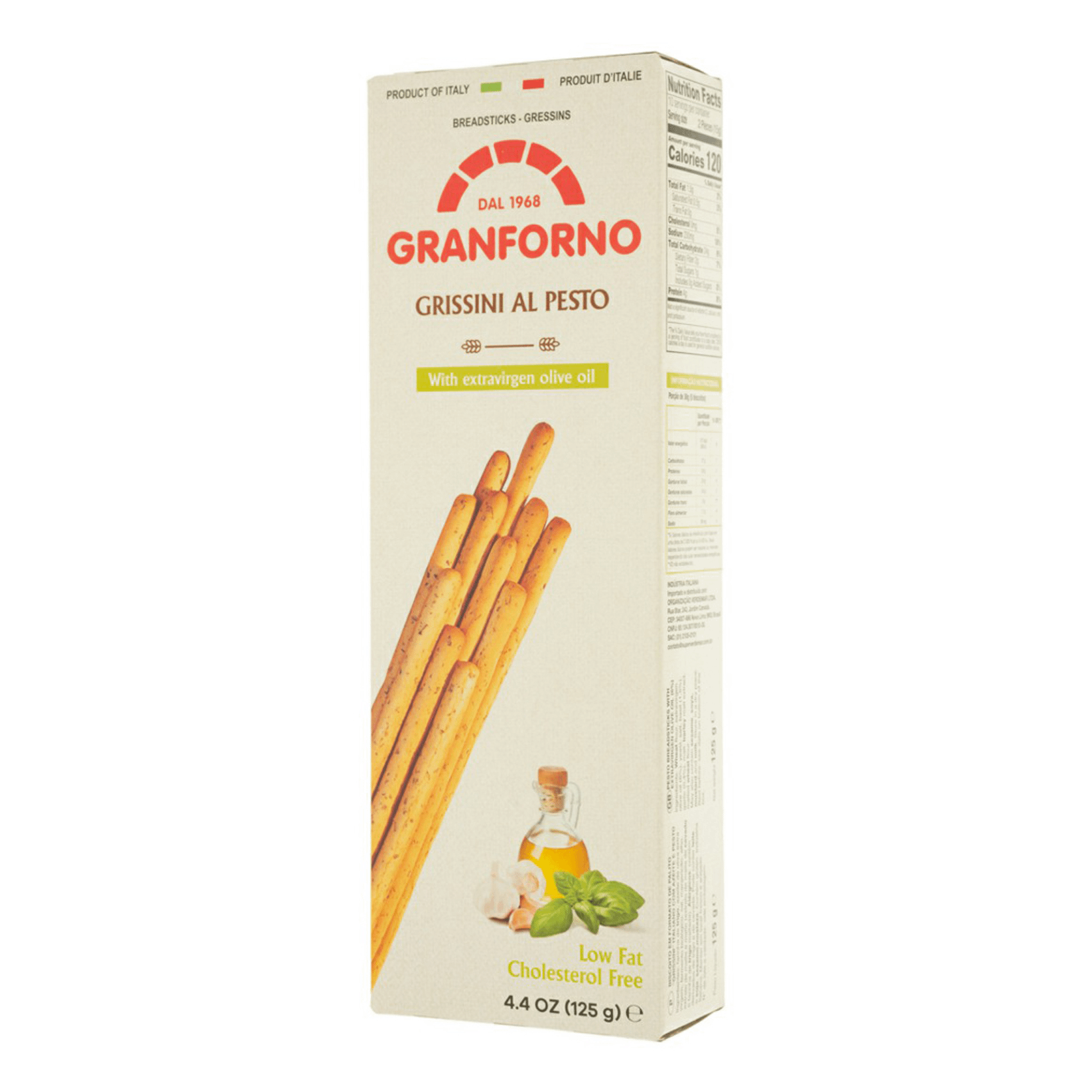 Хлебные палочки Granforno Grissini Pesto 125 г