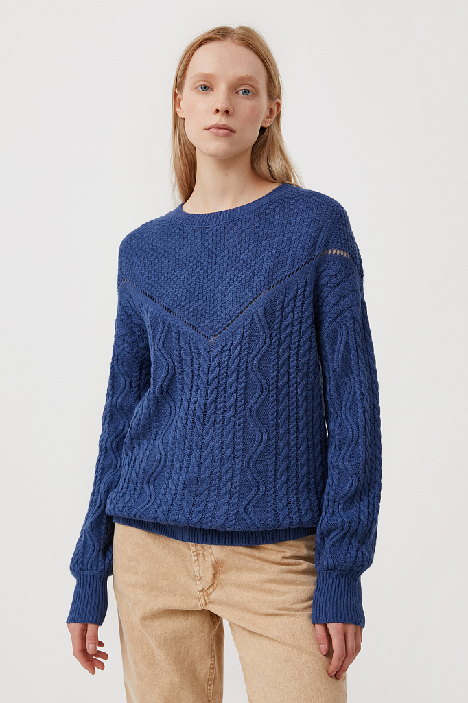 

Джемпер женский Finn Flare синий, FAB11162