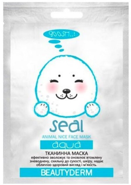 Тканевая увлажняющая маска ANIMAL SEAL AQUA BEAUTYDERM, 25 мл