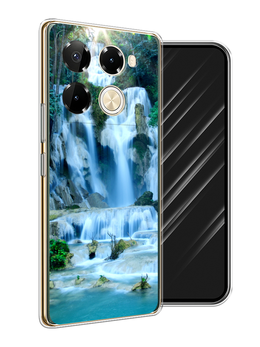 

Чехол Awog на Infinix Note 40 Pro 5G/Note 40 Pro Plus "Водопад 8", Голубой;зеленый, 3106050-1