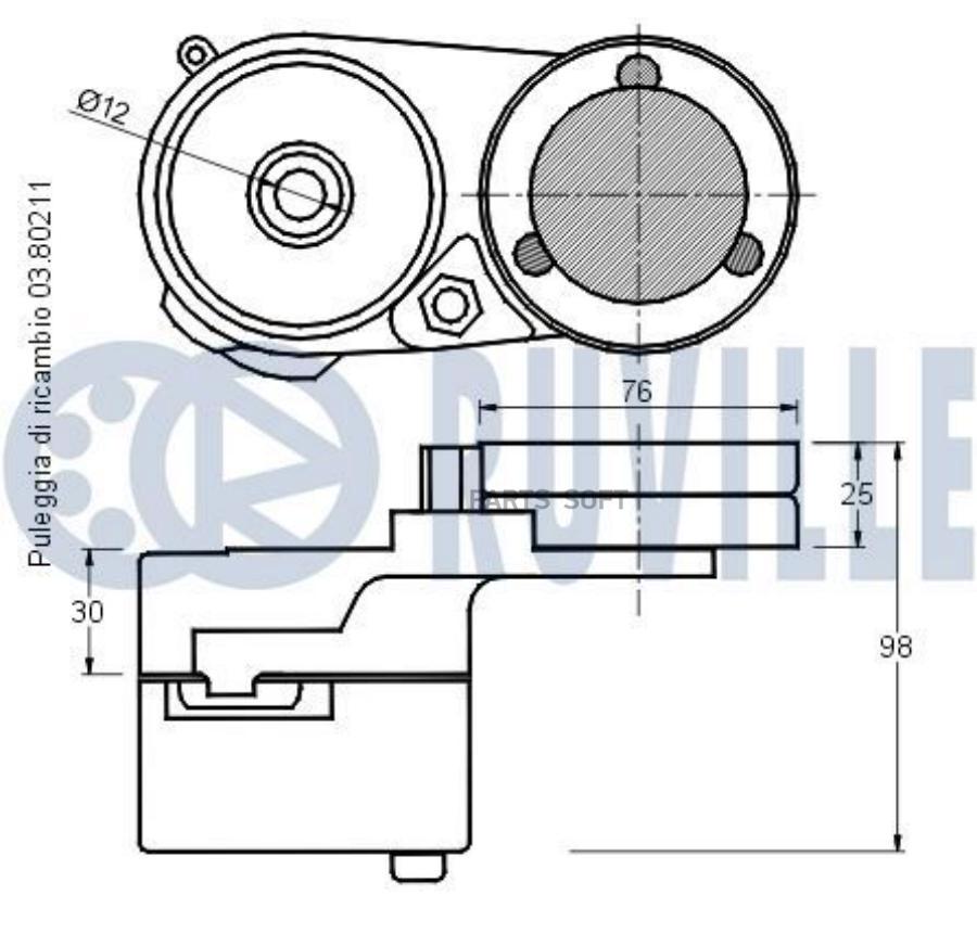 

Ролик Руч.Ремня С Натяжителем Vw/Audi 2.4-2.8L 1Шт Ruville 540899