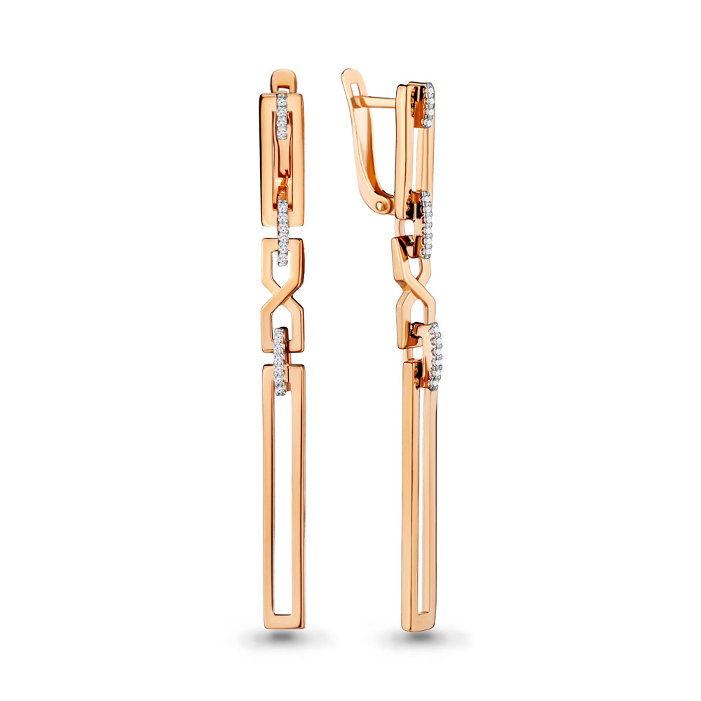 

Серьги из красного золота с фианитом Aquamarine 42713А_585_кз, 42713А_585_кз