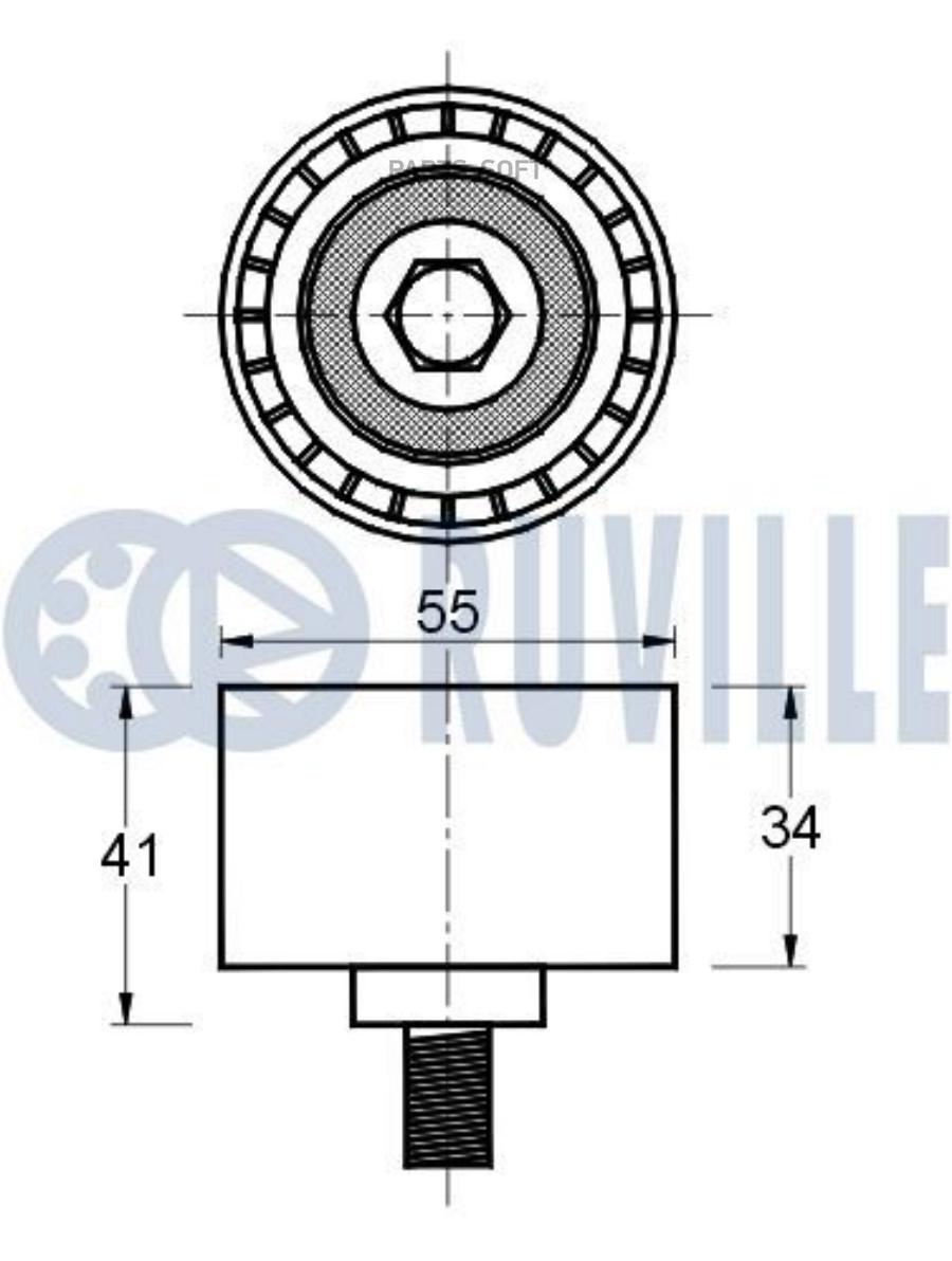 Ролик Ремня Грм Kia Carnival Ii 2.9 Crdi 00-06 1Шт Ruville 541171