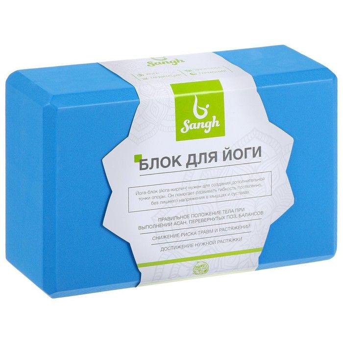 

Блок для йоги 23 х 15 х 8 см, вес 180 г, цвет синий