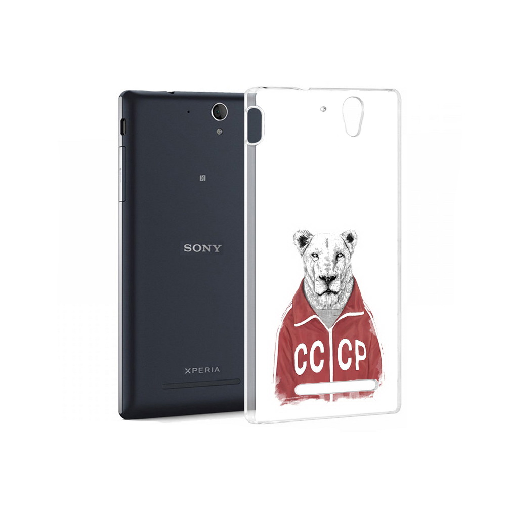 

Чехол MyPads Tocco для Sony Xperia C3 львица ссср (PT18760.251.450), Прозрачный, Tocco