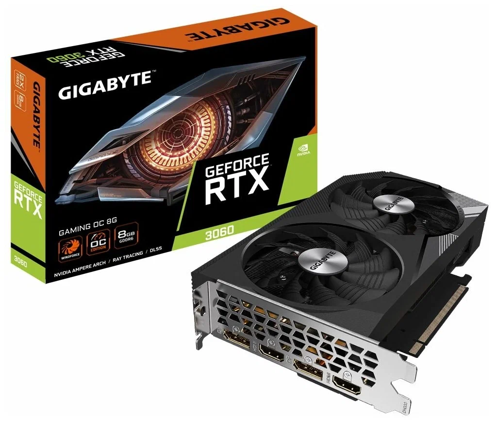 Видеокарта GIGABYTE NVIDIA GeForce RTX 3060 Gaming OC (GV-N3060GAMING OC-8GD)