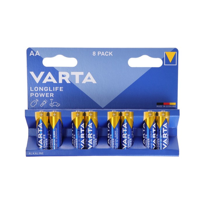 Батарейка алкалиновая Varta LongLife Power AA LR6-8BL 9306574, 8шт/упак