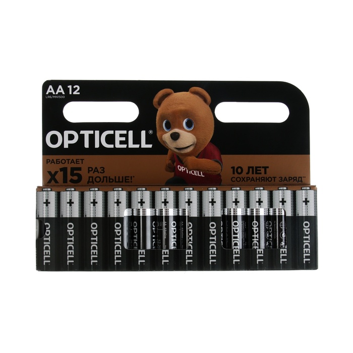 

Батарейка алкалиновая OPTICELL AA LR6-12BL 10361591, 12шт/упак