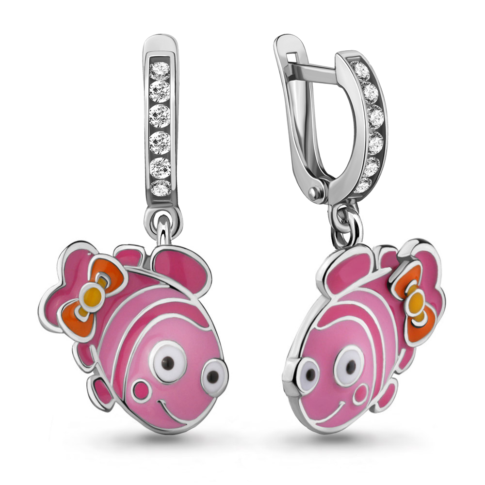

Серьги из серебра с фианитом Aquamarine 42688А_925_р, 42688А_925_р