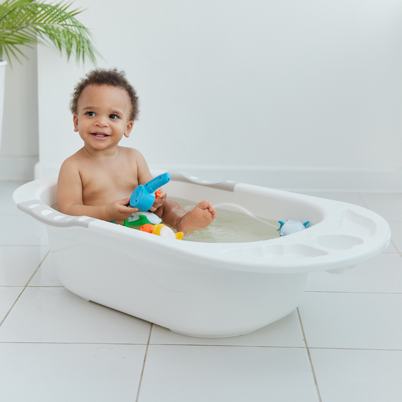 Ванна детская Happy Baby Comfort Warm Grey 85 см