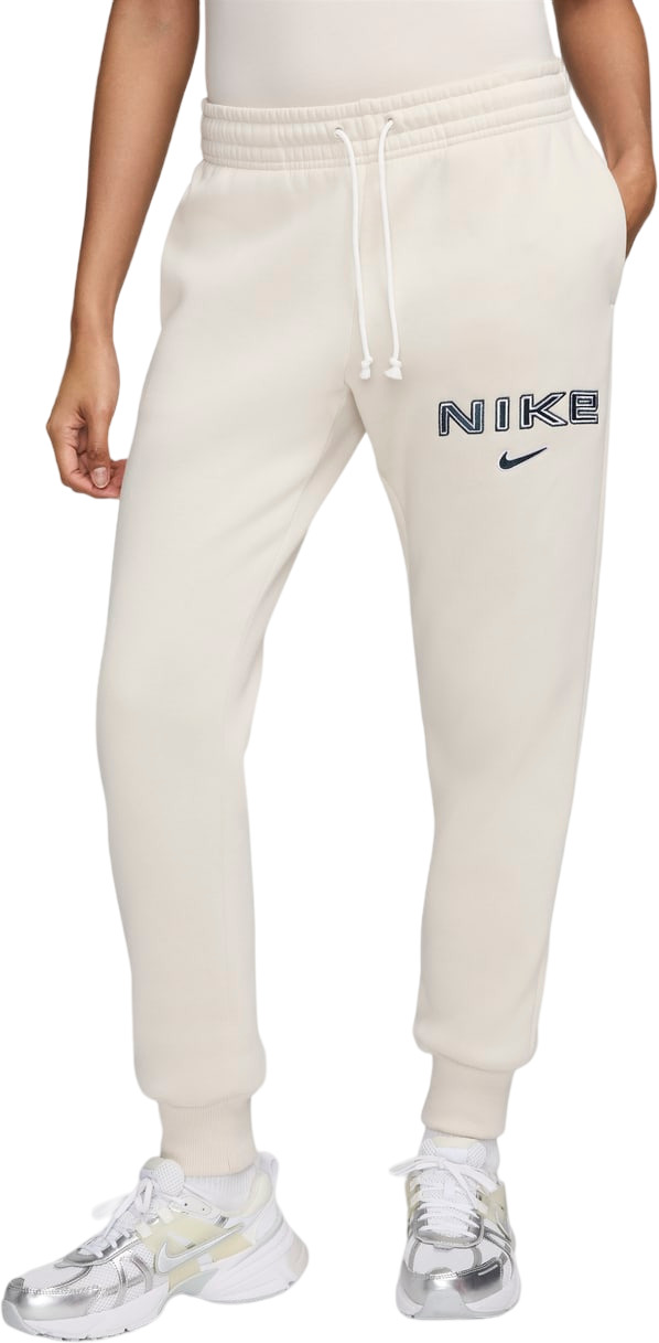 

Спортивные брюки женские Nike W Nsw Phnx Flc Mr Std Logo Pnt бежевые XL, Бежевый, W Nsw Phnx Flc Mr Std Logo Pnt