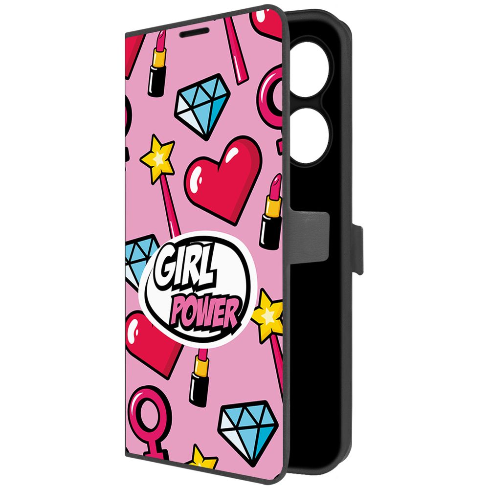 

Чехол-книжка Krutoff Eco Book для Samsung Galaxy M04 (M045) Girl Power (черный)