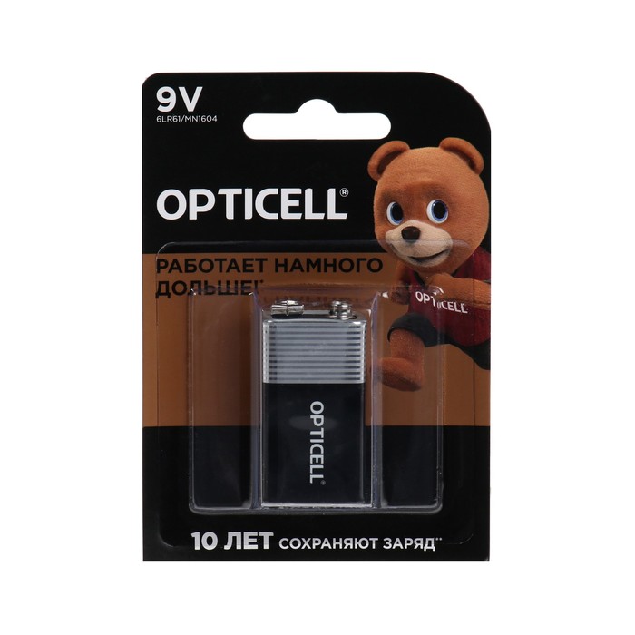 

Батарейка алкалиновая OPTICELL 9V 6LR61-1BL 10320636