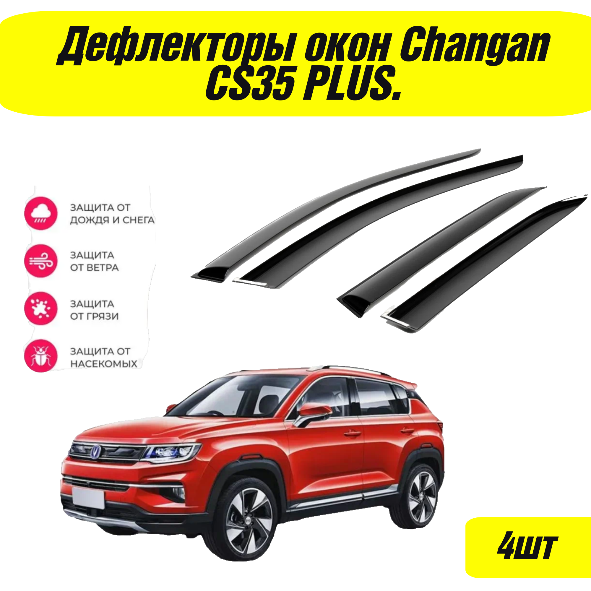 Дефлекторы окон Changan CS35 PLUS.