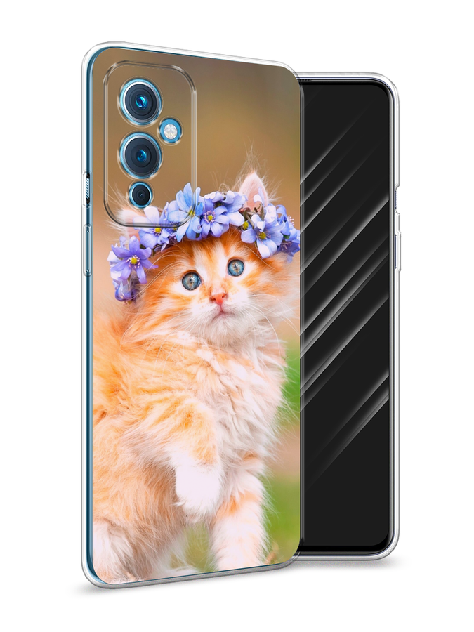 

Чехол Awog на OnePlus 9 LE2110 / ВанПлас 9 LE2110 "Рыжий кот в венке", Разноцветный, 152750-1