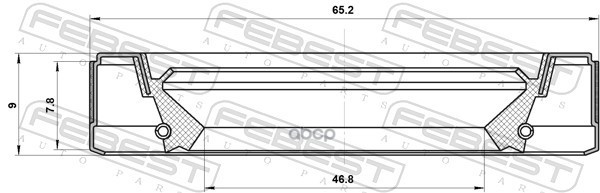 

Сальник Привода 46.8X65.2X7.8X9 FEBEST 95gey48650809c