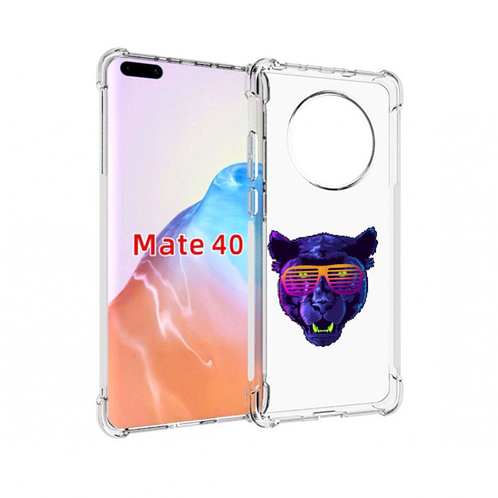 

Чехол MyPads Tocco для Huawei Mate 40 фиолетовая пума в очках, Прозрачный, Tocco