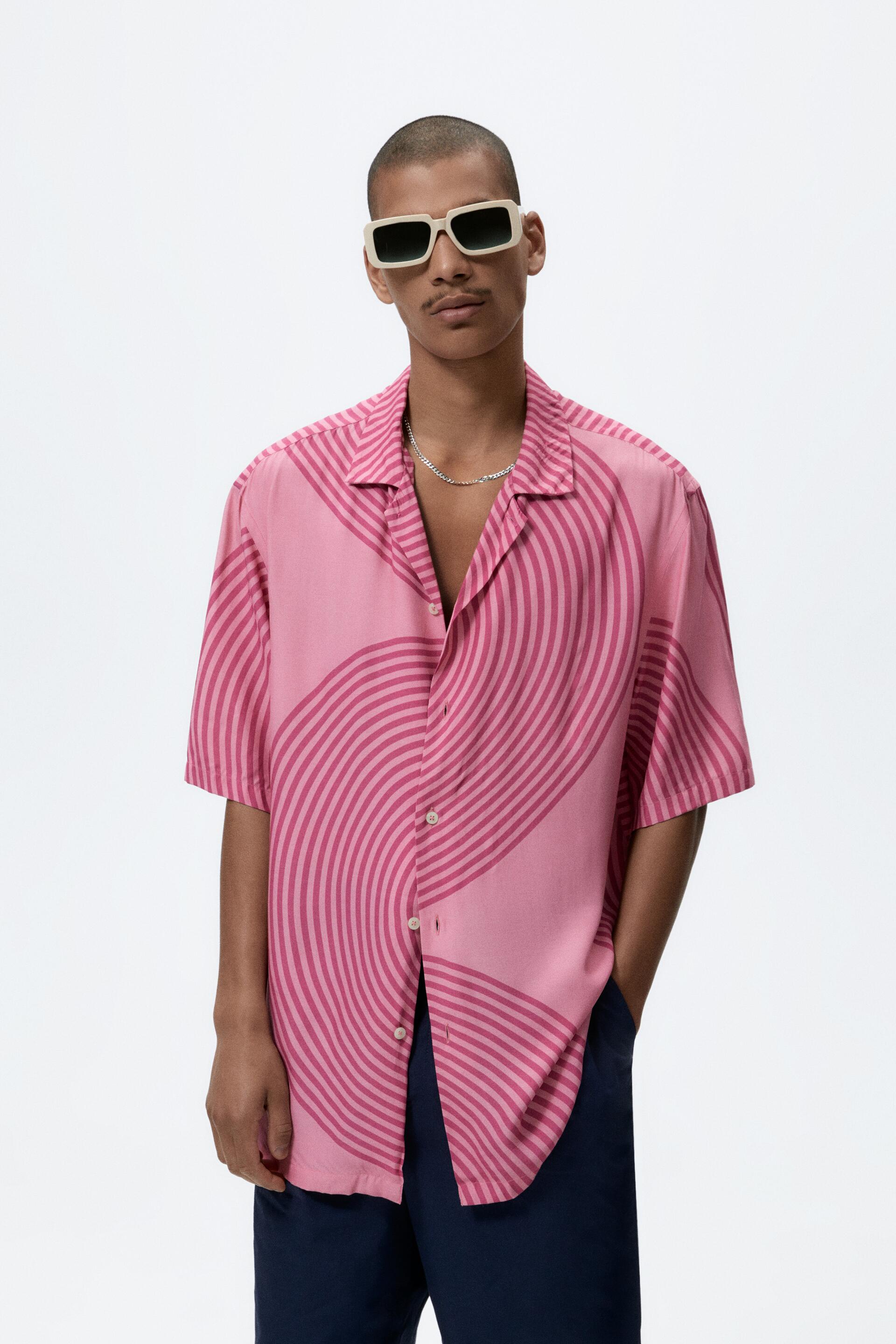 

Рубашка мужская ZARA 05586234 розовая M (доставка из-за рубежа), 05586234