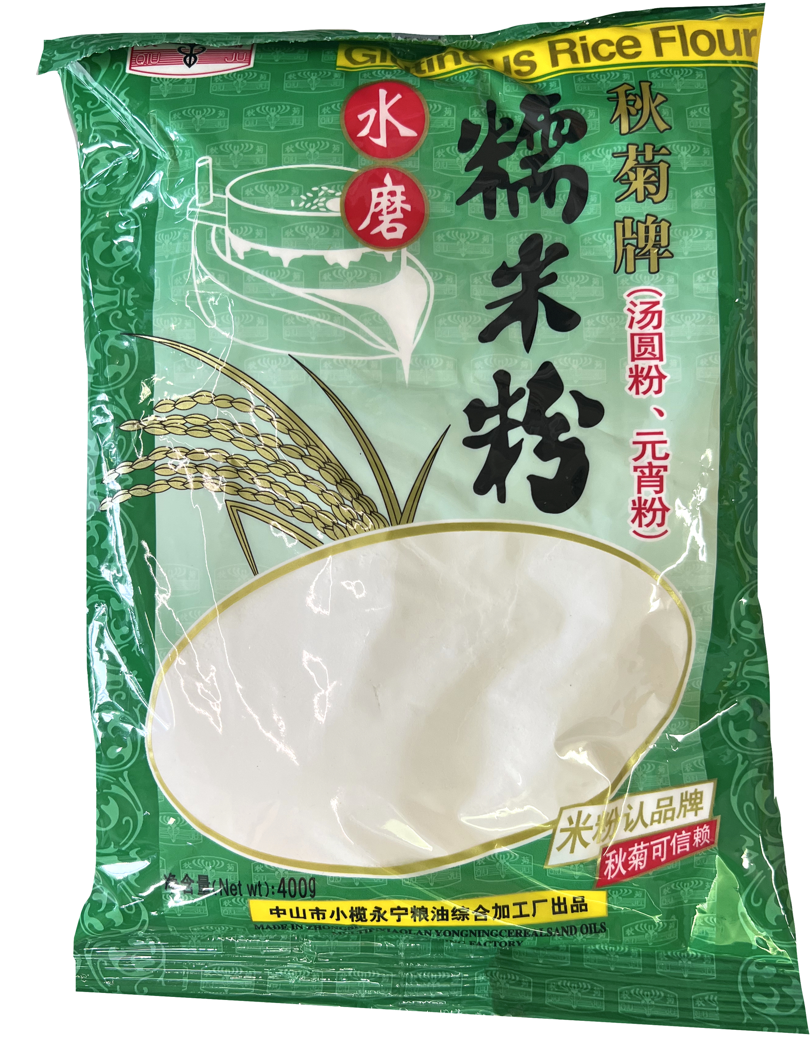 Мука рисовая клейкая Qiuju Glutinous Rice Flour, 400 г