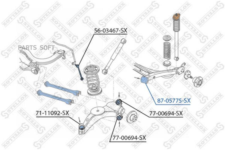 

Сайлентблок Stellox 8705775SX
