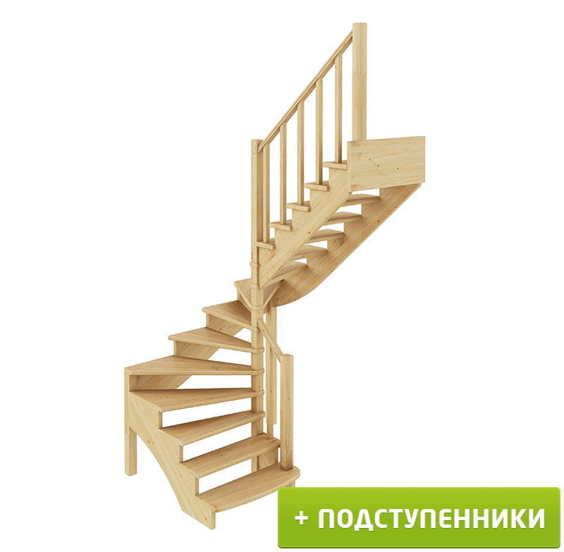 Лестница Profi Hobby К-003м4 П с подступенками сосна 6 уп 92224₽