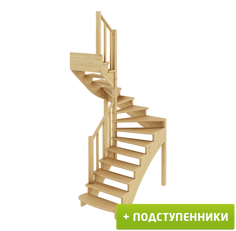 

Лестница Profi Hobby К-003м/3 Л сосна с подступенками (6 уп), Бежевый, К-003м