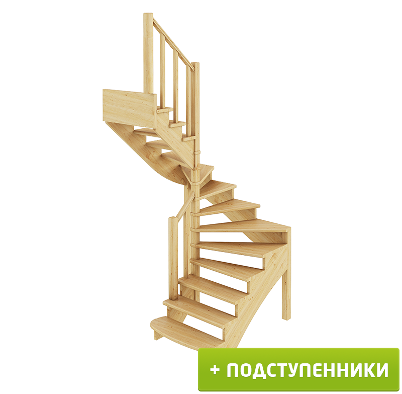 

Лестница Profi Hobby К-003м/2 Л с подступенками сосна (6 уп), Бежевый, К-003м