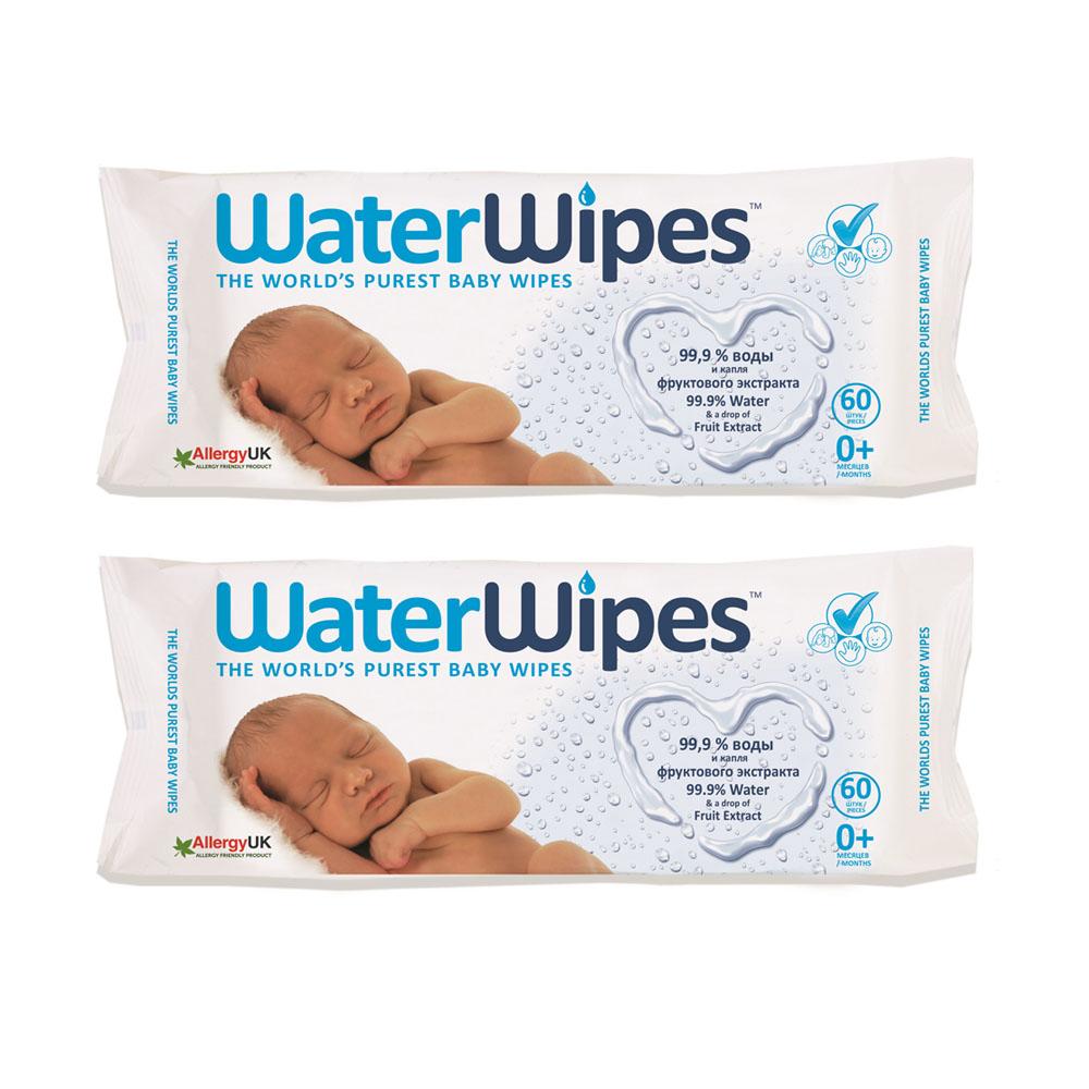 фото Детские влажные салфетки waterwipes 2x60 шт.