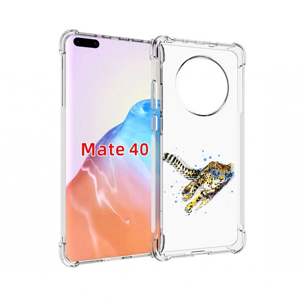 

Чехол MyPads Tocco для Huawei Mate 40 гепард в очках, Прозрачный, Tocco