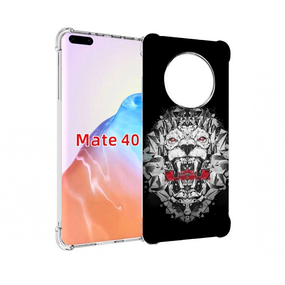 

Чехол MyPads Tocco для Huawei Mate 40 тигр-с-гранями-черно-белый, Прозрачный, Tocco